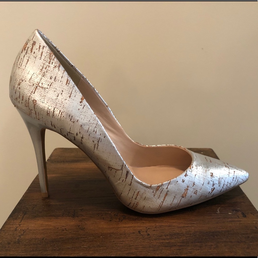 Charles David Silver pumps